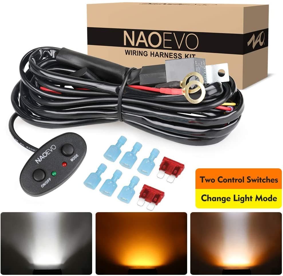 Naoevo LED Light Bar Wiring Harness