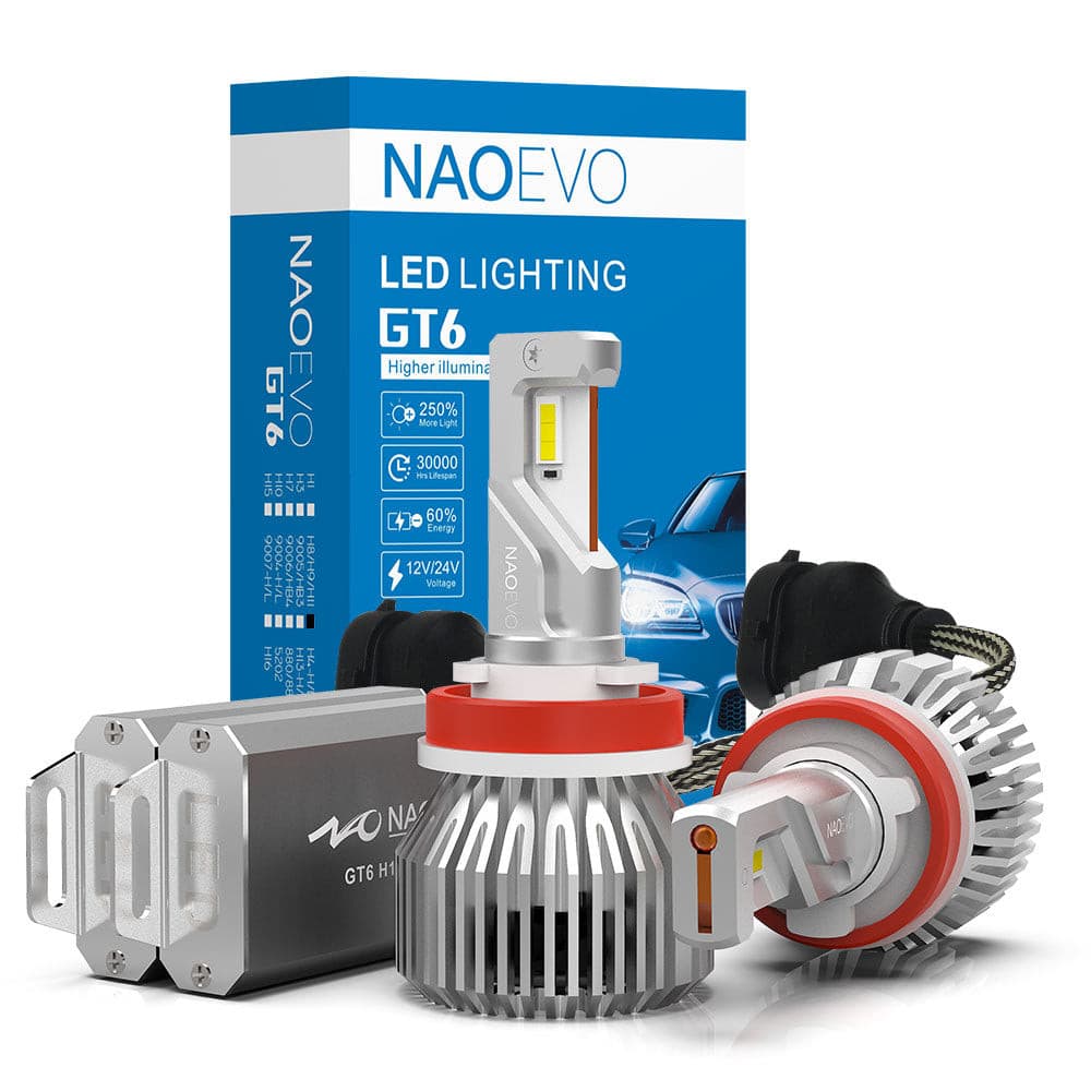 H11/9/8 Led Headlight Bulbs GT6 Series 10000LM | NAOEVO