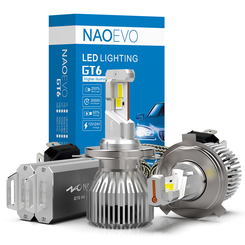 H4 Led Headlight Bulb GT6 Series 90W 10000LM  NAOEVO