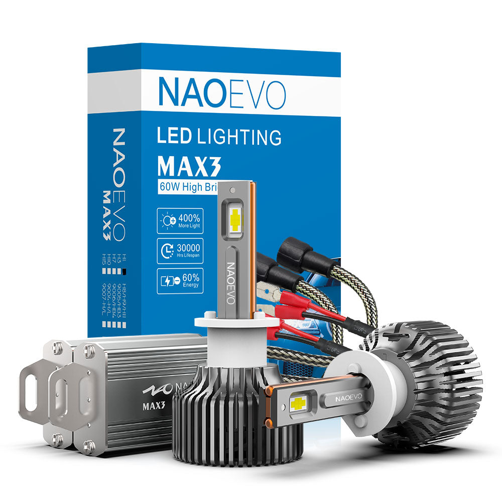 H1 LED Headlight Bulb 120W 13000LM | NAOEVO Max3 Series - NAOEVO