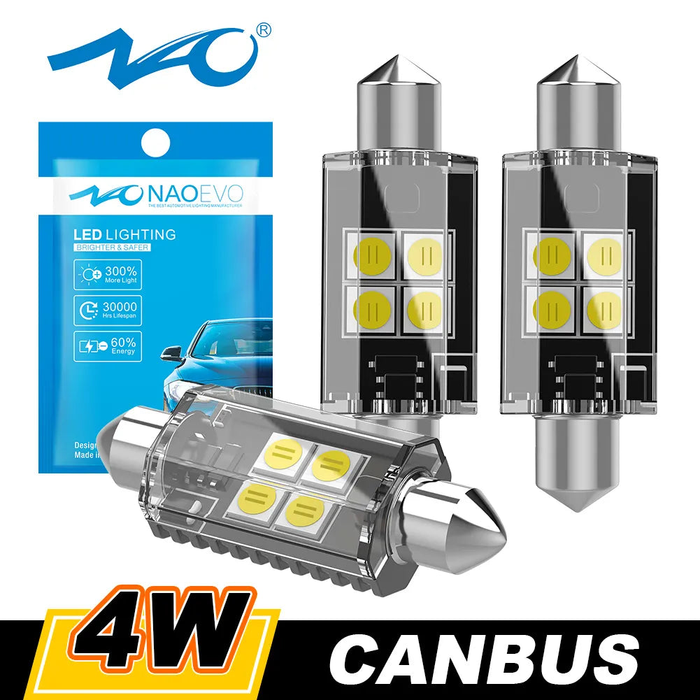 Generic 2x C5W LED CSP 1860 Signal Lamp Canbus Bulb 31mm 36mm 39mm 41mm  Festoon Light C10W LED Auto Interio