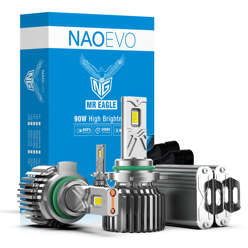 9012 LED Headlight Bulb 180W 21600LM White | NAOEVO NG Series - NAOEVO