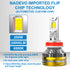 200W 24000LM LED Headlight Bulbs 6500K White | NAOEVO SAGA Series, 2 Bulbs