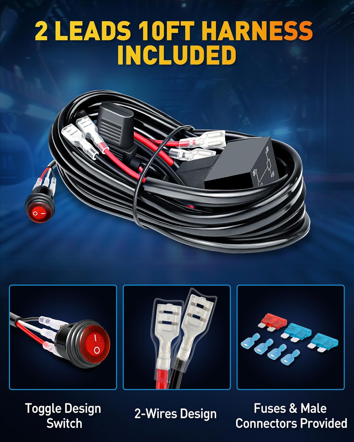 4 Inch LED Pod Lights 120W White with Wiring Harness