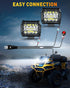 4 Inch LED Pod Lights 120W White with Wiring Harness