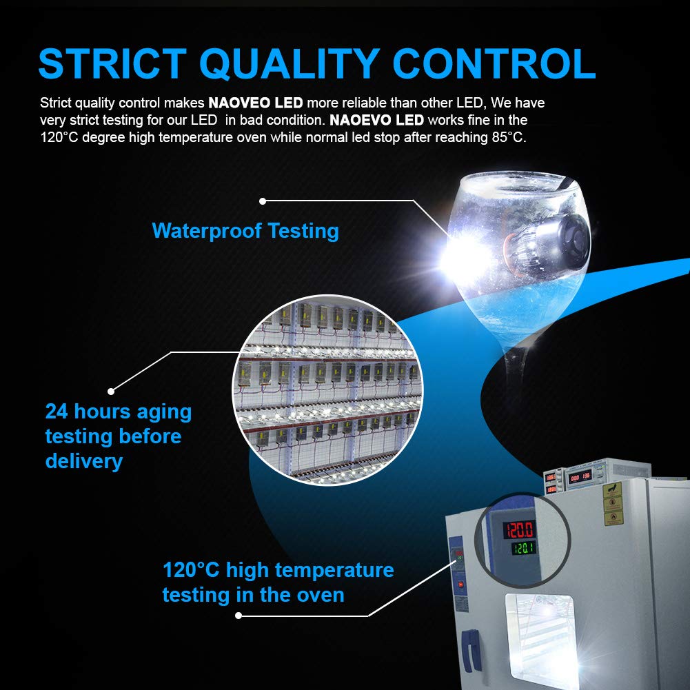H11B LED Headlight Bulb 60W 6400LM 6500K White | NAOEVO K1 Series