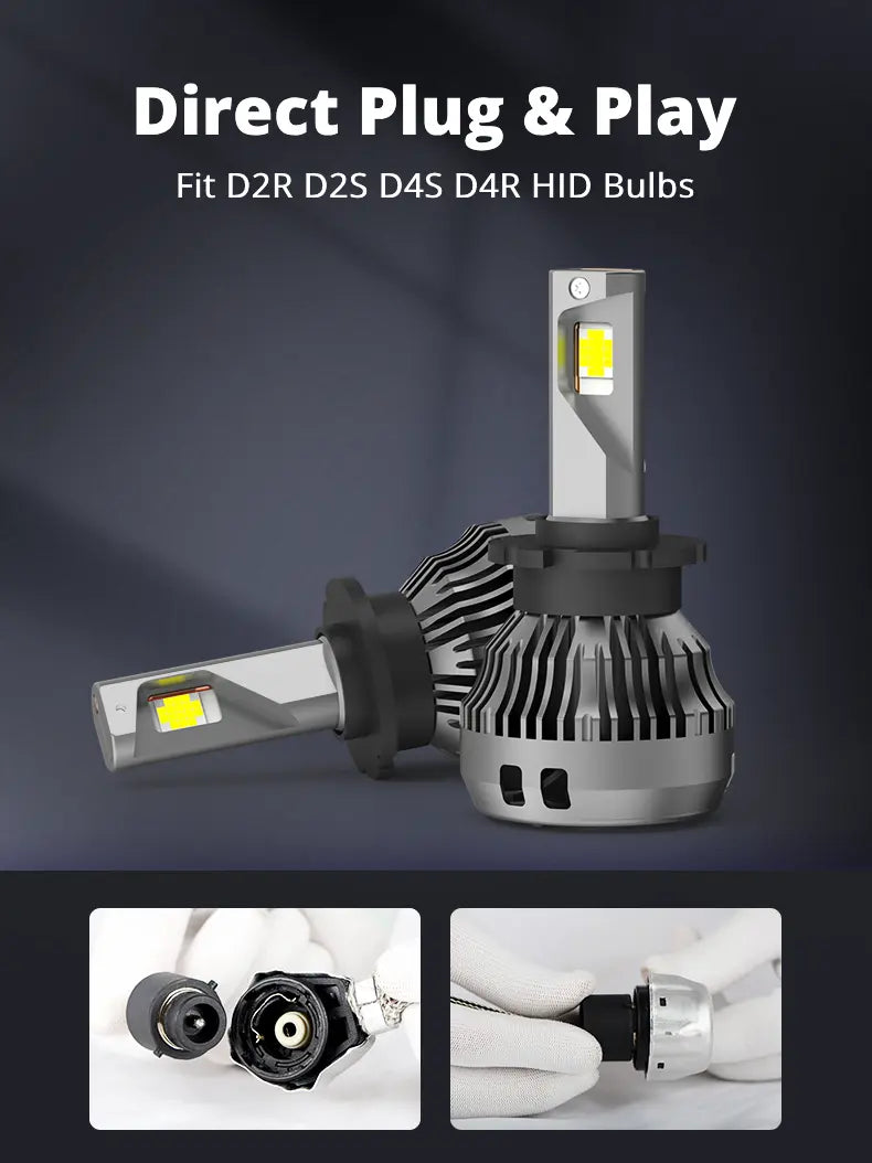 Best D2S D2R D4S D4R LED Light Bulb For HID | NAOEVO, 2 Bulbs