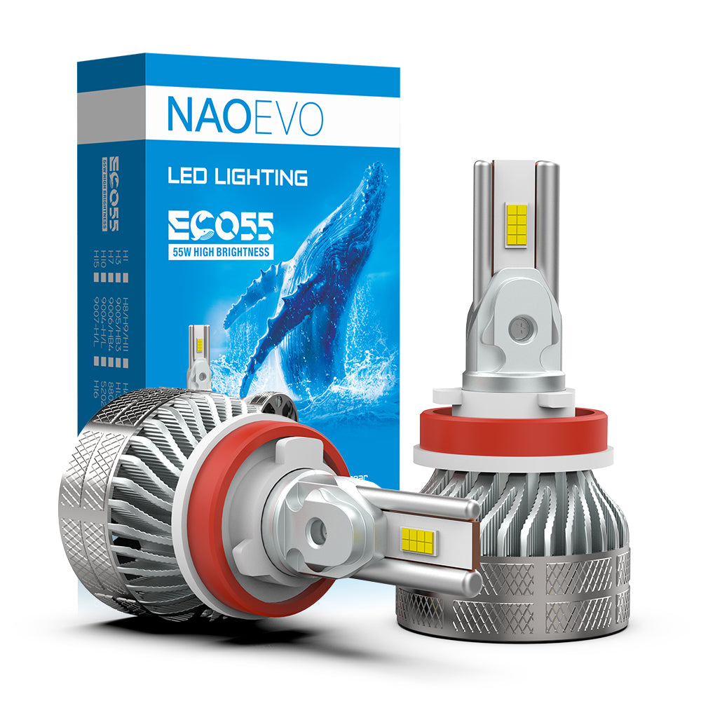 110W 13200LM LED Headlight Bulbs 6500K White | NAOEVO ECO55 Series