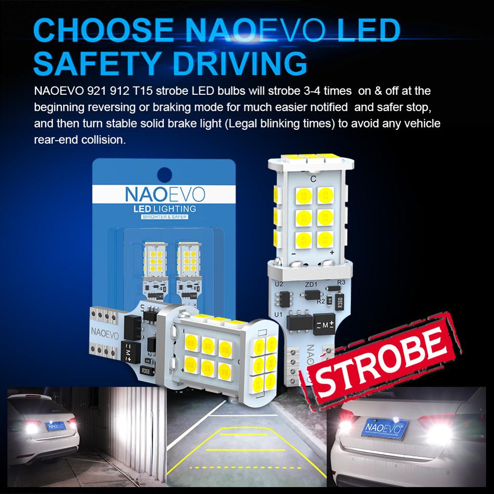 T15 921/T20 7440 7443/P21W/PY21W/P21 5W LED Light Bulbs – NAOEVO