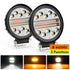 4.5 Inch 140W Round White/ Amber LED Light Pods | Naoevo