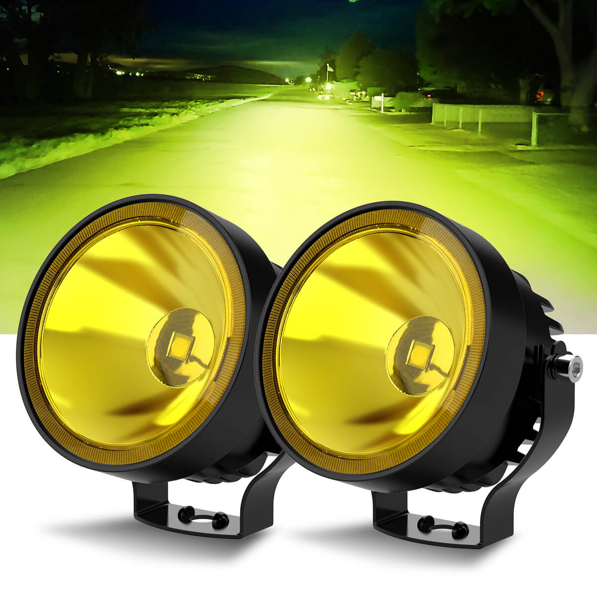 4 Inch Round LED Light Pods Fog Light Led Work Light NAOEVO 4 Inch Round LED Light Pods Fog Light Led Work Light NAOEVO