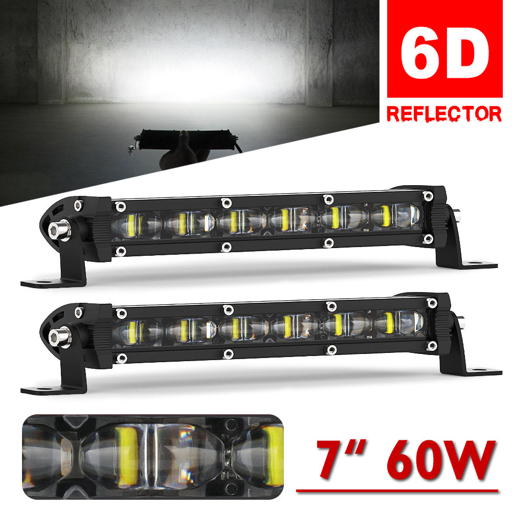 7" 13" 20" inch 6D Slim LED Light Bar Work Light | Naoevo