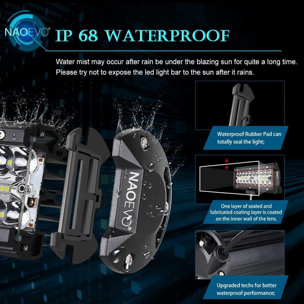 7 Inch 240W LED Light Bar with Spot Flood Combo Beam | Naoevo