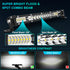 12 inch 160W White Slim LED Light Bar Spot Flood Combo - NAOEVO