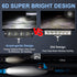 6" 40W 6D Lens LED Light Bar Work Light for Cars 4x4 4WD Uaz ATV Motorcycle | Naoevo
