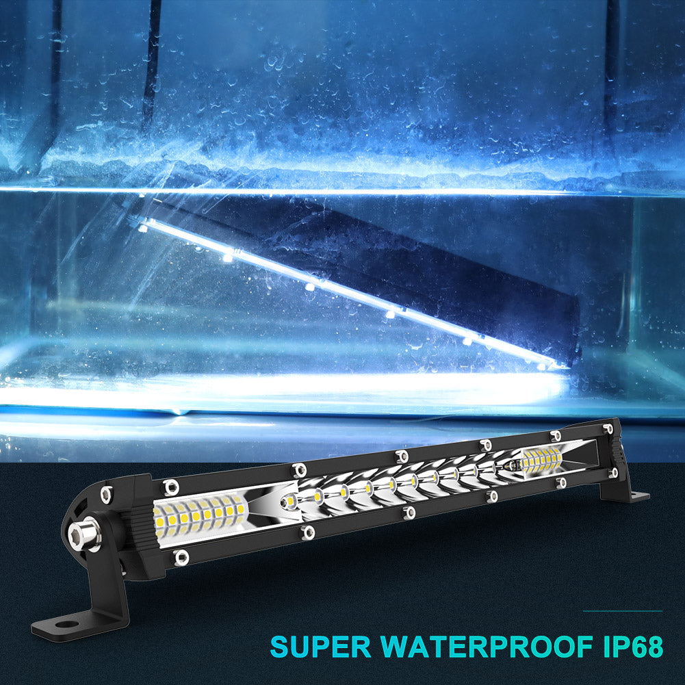12 inch 160W White Slim LED Light Bar Spot Flood Combo - NAOEVO