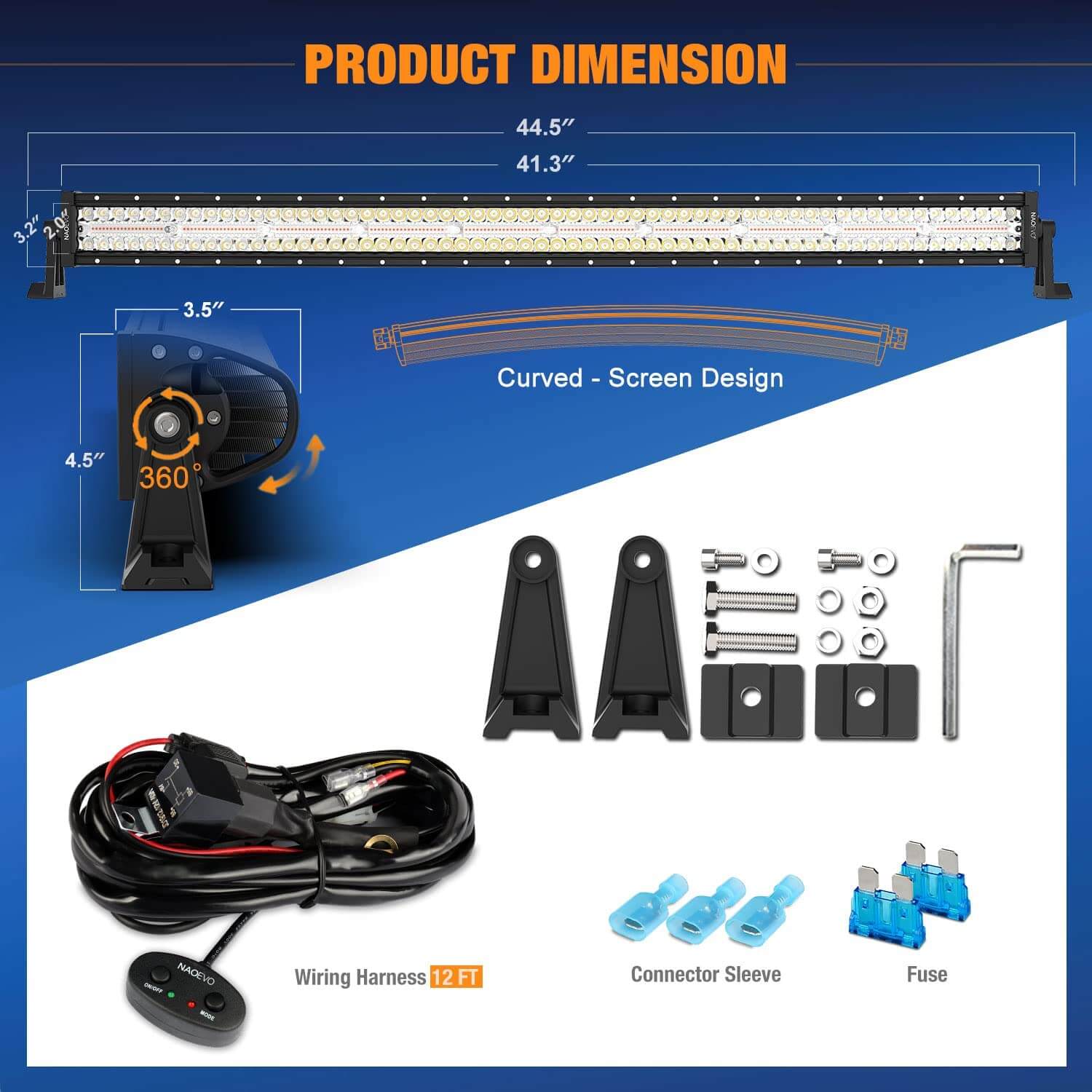 42 inch curved Led light bar