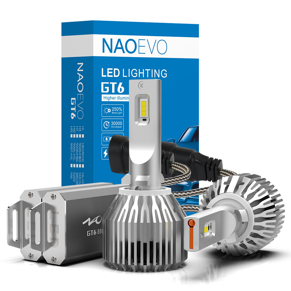 880/881 LED Fog Light Bulb 90W 10000LM White | NAOEVO GT6 Series - NAOEVO