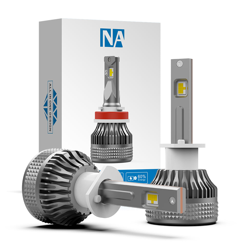 H1 LED Headlight Bulb 60W 7200LM White | NAOEVO NA Series - NAOEVO