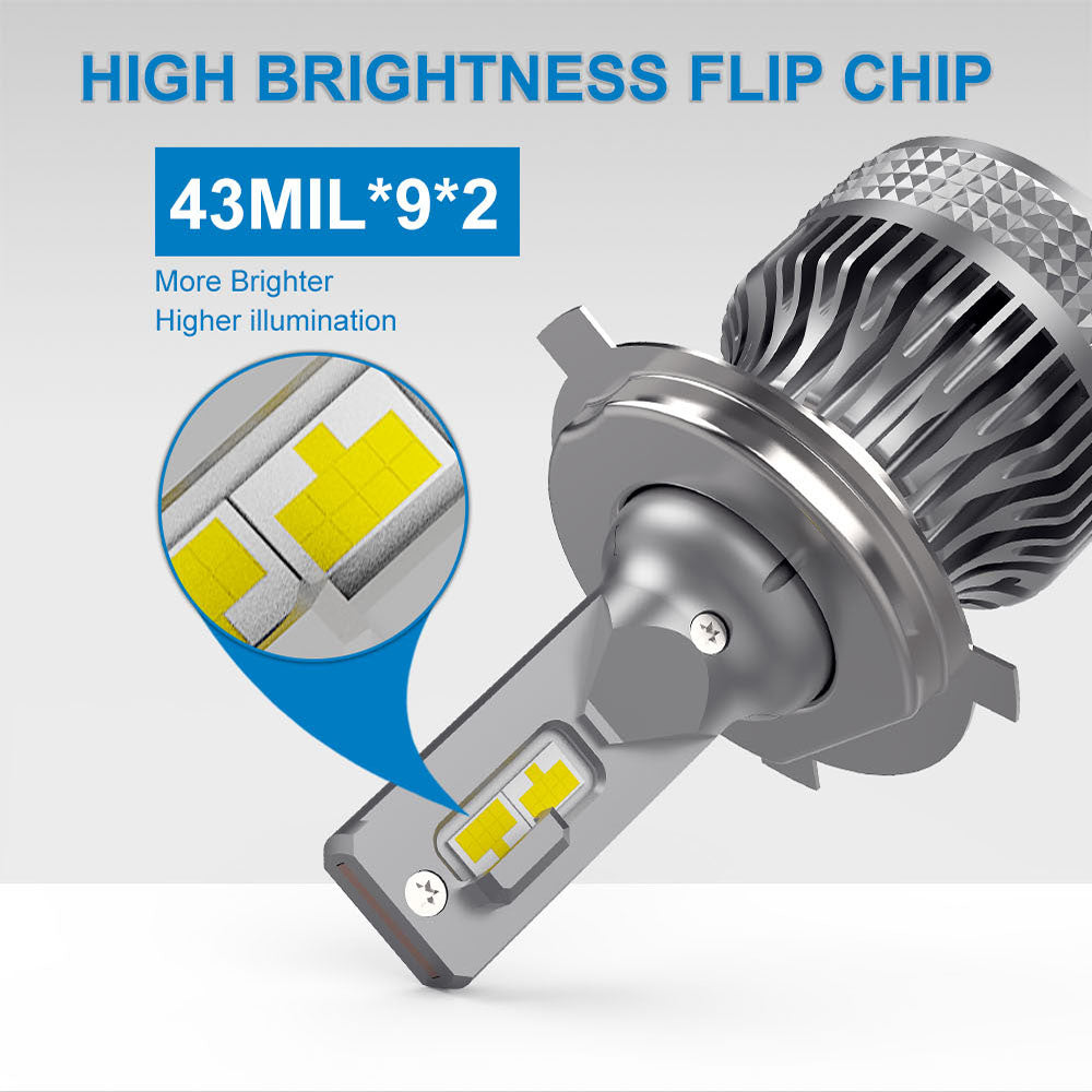 H4 LED Headlight Bulb 60W 7200LM White | NAOEVO NA Series - NAOEVO