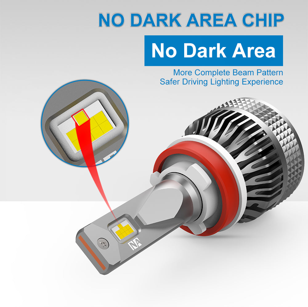 880/881 LED Headlight Bulb 60W 7200LM White | NAOEVO NA Series - NAOEVO