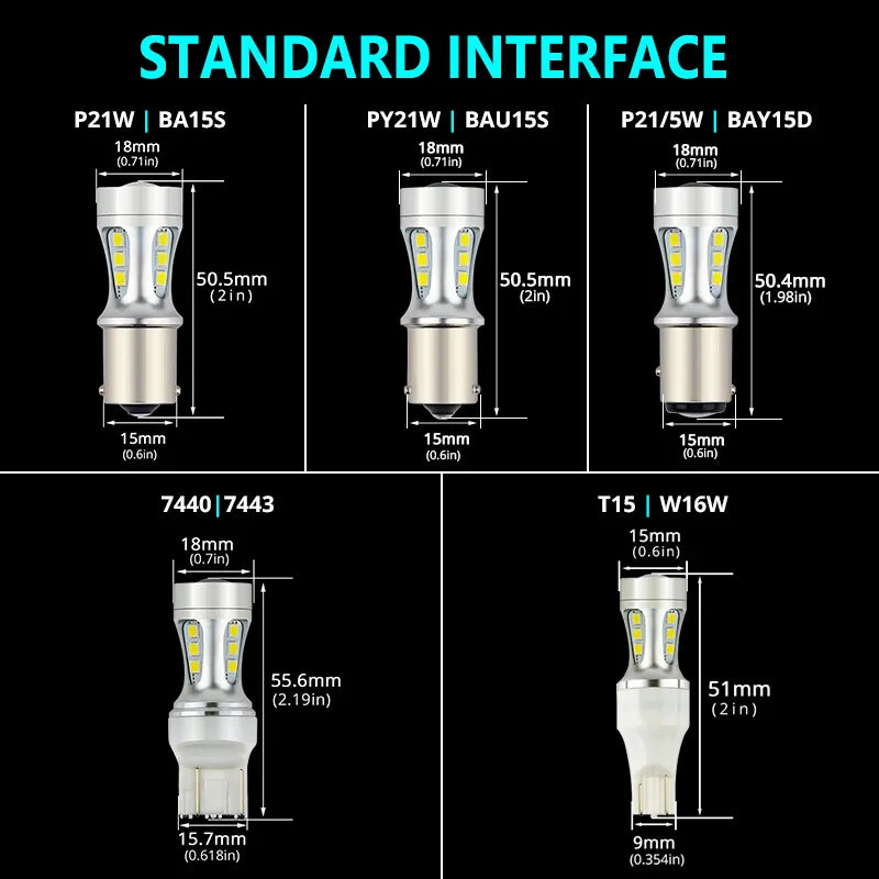 P21W, PY21W, P21/5W ｜How do I choose the right LED Bulb size for my car? -  Per-Accurate Inc.