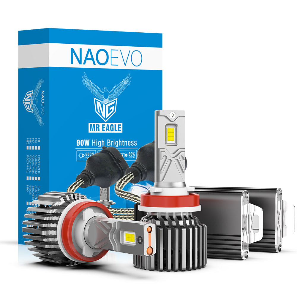 H11 LED Headlight Bulb 180W 21600LM White | NAOEVO NG Series - NAOEVO