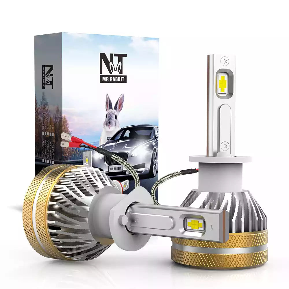 H1 LED Headlight Bulb 40W 4800LM 6500K White | NAOEVO NT Series, 2 Bulbs