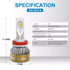 9012 LED Headlight Bulb 40W 4800LM 6500K White | NAOEVO NT Series, 2 Bulbs