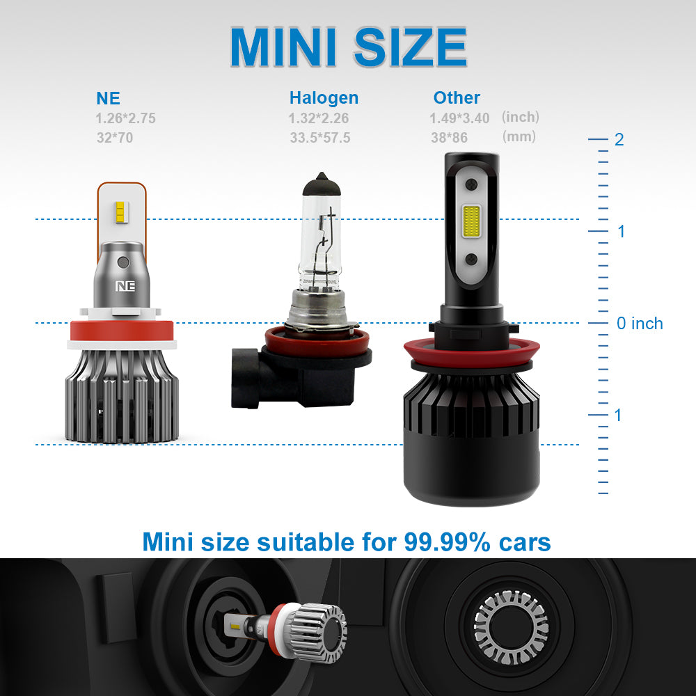 New H8911 Mini Led Headlight Kit NE 50W 5600LM  NAOEVO