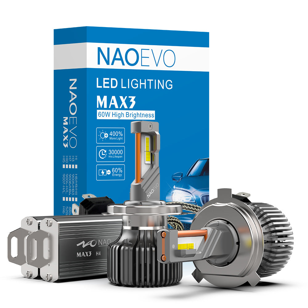 H4 LED Headlight Bulb 120W 13000LM | NAOEVO Max3 Series - NAOEVO