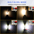 H15 LED Headlight Bulbs High Beam with DRL Super Bright White 6000K 72W 7600lm - NAOEVO
